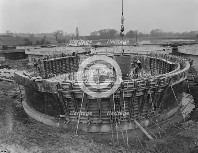 Wanlip Sewage Works, Wanlip, Charnwood, Leicestershire, 31/03/1960. Creator: John Laing plc.