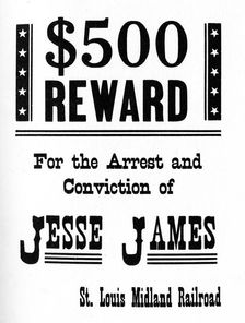 Wanted poster, c1868-1882 (1954)