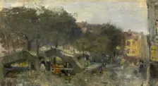 Wapenplein in Ostend, 1885. Creator: Guillaume Vogels