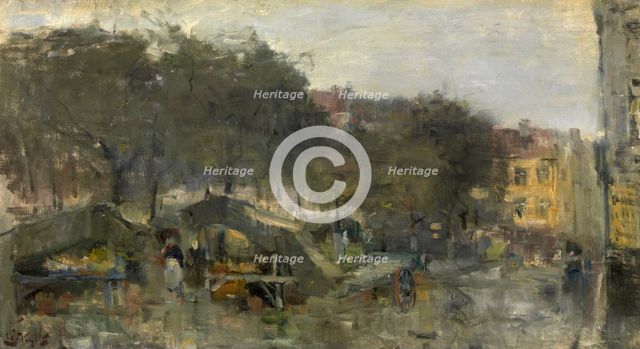 Wapenplein in Ostend, 1885. Creator: Guillaume Vogels.