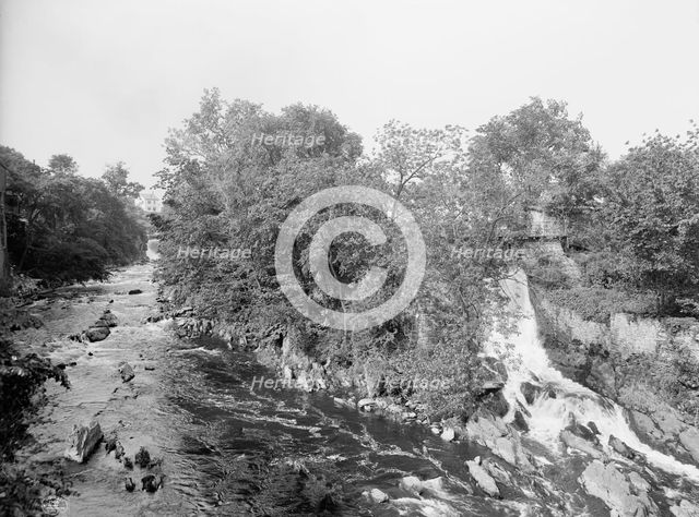 Wappinger's falls above the bridge, Poughkeepsie, N.Y., c1906. Creator: Unknown.