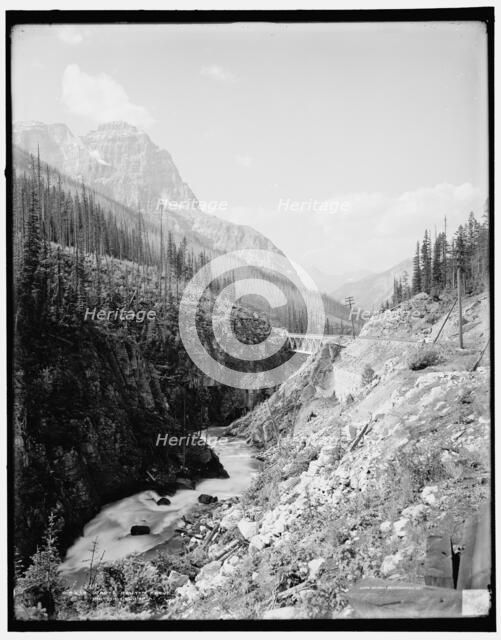 Wapta Canyon above Field, British Columbia, c1902. Creator: Unknown.