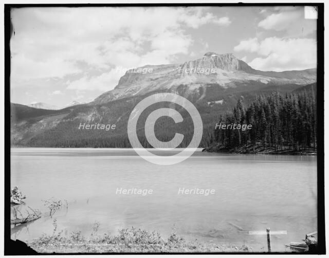 Wapta Peak from Emerald Lake, British Columbia, c1902. Creator: Unknown.