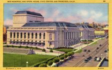 War Memorial Opera House and Veterans Building, Civic Center, San Francisco, California, USA, 1932