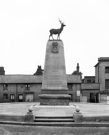 War Memorial, Parliament Square, Hertford, Hertfordshire, January 1923. Artist: H Bedford Lemere