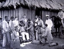 War of Cuba, healing of an injured seaman from the gunboat Vigia in Cayetano nursing, in La Il…