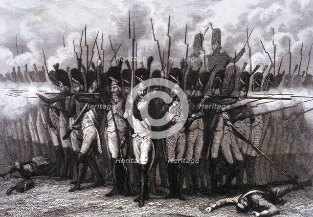War of Independence, the French infantry at the Battle of Bailen forming to defend from an attack…