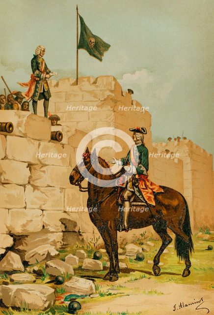 War of the Spanish Succession: Catalonia campaign - Siege of Barcelona, 1714, (1891). Creator: Unknown.