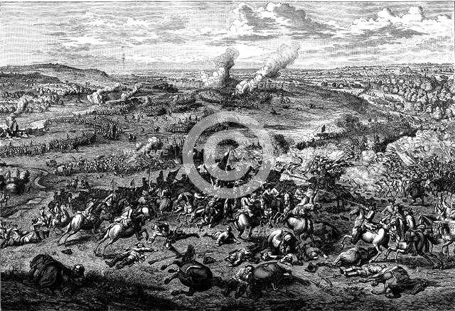 War of the Spanish Succession: Battle of Blenheim, Bavaria, 3 August 1704. Artist: Unknown