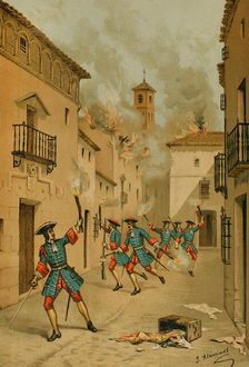War of the Spanish Succession: Siege of Játiva (8 May to 6 June 1707), 1891. Creator: Juan Alaminos