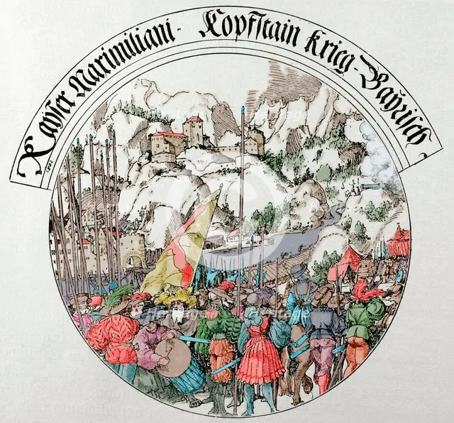 War of the Succession of Landshut, Siege of Kufstein, 1505, (1882).  Creator: Unknown.