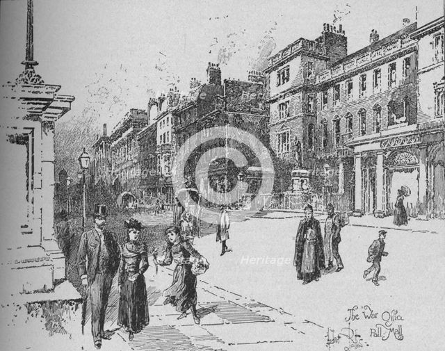'War Office, Pall Mall', c1890. Artist: Herbert Railton.