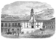 War between Spain and Chili: Plaza de la Intendencia at Valparaiso, where war...was proclaimed, 1865 Creator: Unknown