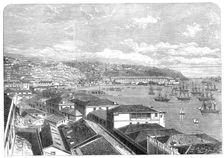 War between Spain and Chili: the port of Valparaiso, Chili, South America, 1865. Creator: Unknown