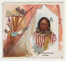 War Captain, Nambe, from the American Indian Chiefs series (N36) for Allen & Ginter Cigare..., 1888. Creator: Allen & Ginter