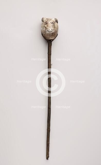War club with effigy head, 1880-1910. Creator: Unknown.