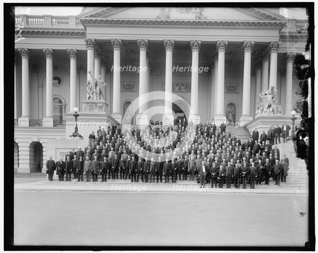 War Congress on Capitol Steps, between 1910 and 1920. Creator: Harris & Ewing.