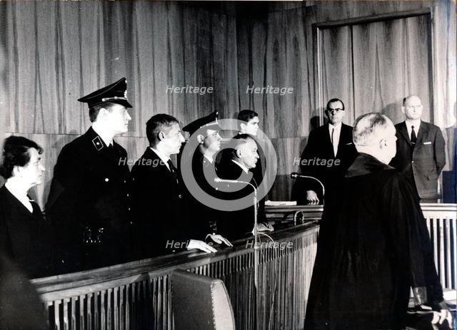 War crimes trial of Wilhelm Harster, Munich, West Germany, 1967. Creator: Unknown.