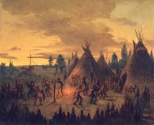 War Dance, Sioux, 1845-1848. Creator: George Catlin