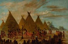 War Dance, Sioux, 1845-1848. Creator: George Catlin
