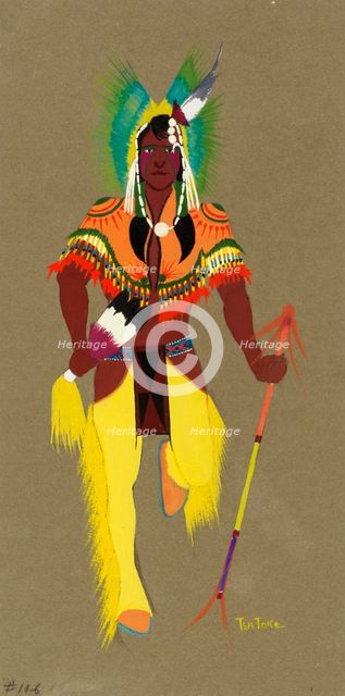 War Dancer, ca. 1915-1937. Creator: Monroe Tsatoke.