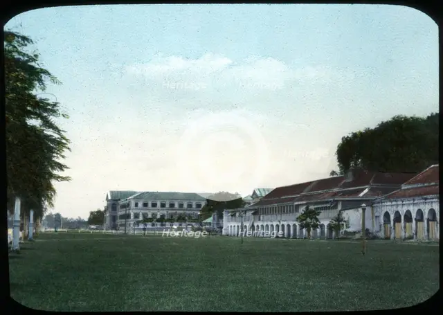 War department buildings and military college, Bangkok, Siam. Artist: Unknown