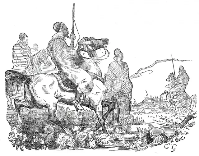War in Morocco - Arab and Moorish Cavalry, 1844. Creator: Unknown.