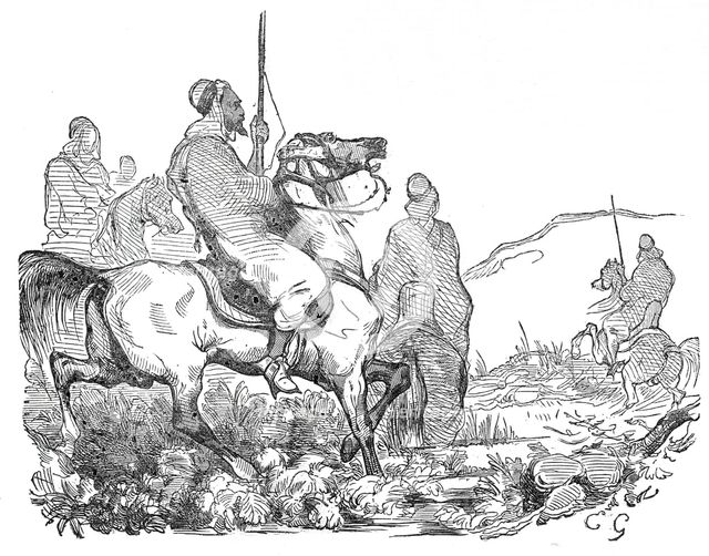 War in Morocco - Arab and Moorish Cavalry, 1844. Creator: Unknown.
