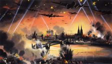 War In The Air - mass bomber raid on Cologne by the Britis, World War II, c1939-c1945. Creator: William Krogman