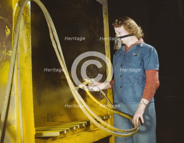 War production workers at the Heil Company making gasoline trailer..., Milwaukee, Wisconsin, 1943. Creator: Howard Hollem.