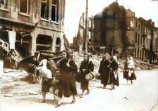 War refugees, Leuven, Belgium, World War II, c1940-c1945. Creator: Unknown