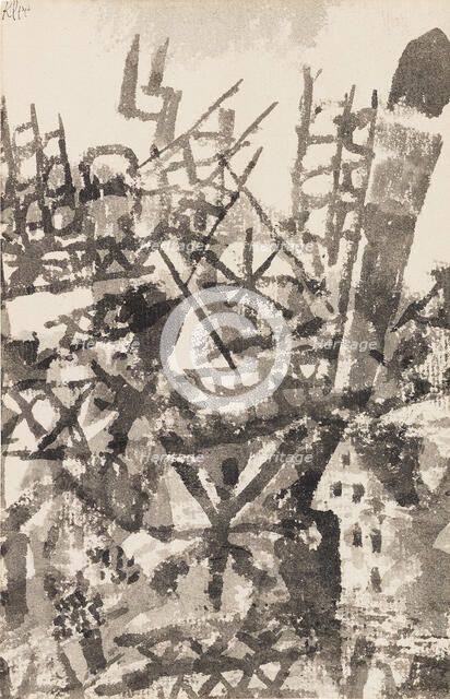 War Striding over a Locality, 1914. Creator: Klee, Paul (1879-1940).