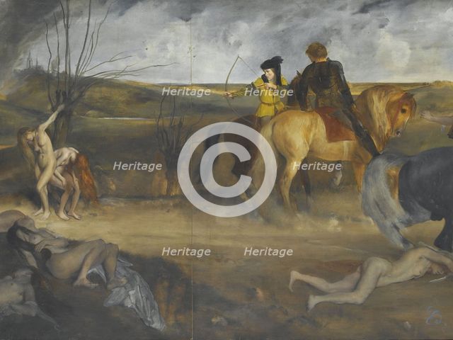 War Scene in the Middle Ages, ca 1865.