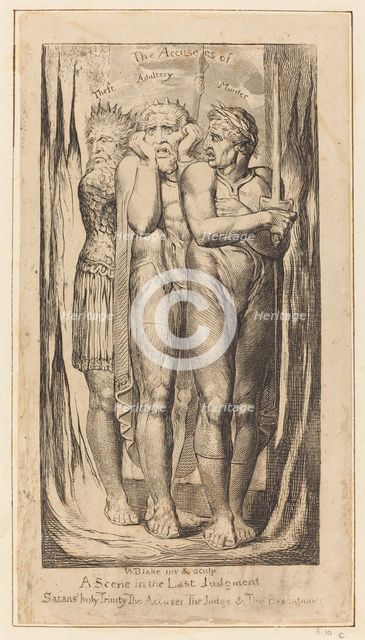 War (The Accusers of Theft, Adultery, Murder), c. 1803/1810. Creator: William Blake.