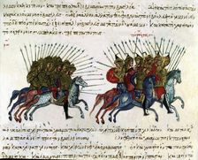 War with the Arabs, Miniature in Scylitzes matritensis (facsimile edition of the original manus…