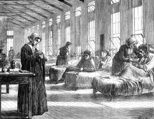 Ward in the Hampstead Smallpox Hospital, 1871. Creator: Unknown