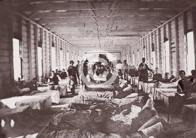 Ward in Hospital. Convalescent Camp, Alexandria Virginia, 1861-65. Creator: Unknown.
