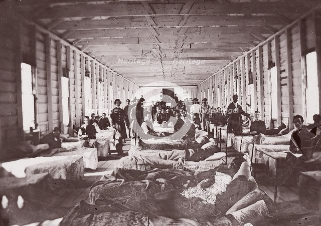 Ward in Hospital. Convalescent Camp, Alexandria Virginia, 1861-65. Creator: Unknown.