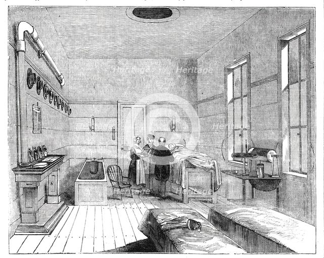 Ward of the Receiving-House of the Royal Humane Society, 1844. Creator: Unknown.