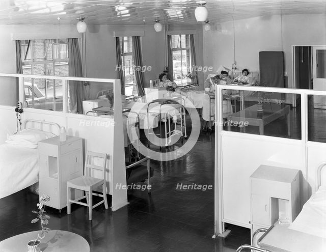 Ward One at the Montague Hospital in Mexborough, South Yorkshire, 1959. Creator: Michael Walters.