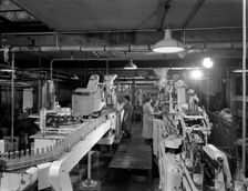Ward & Sons soft drink bottling plant, Swinton, South Yorkshire, 1960. Creator: Michael Walters