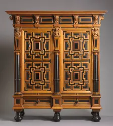 Wardrobe (Kast), c. 1625-50. Creator: Unknown
