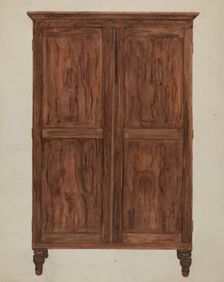 Wardrobe, John Marshall's, c. 1937. Creator: Edna C. Rex