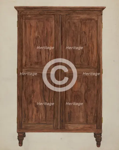 Wardrobe, John Marshall's, c. 1937. Creator: Edna C. Rex.