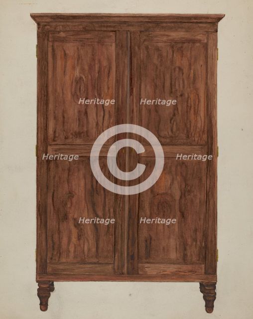 Wardrobe, John Marshall's, c. 1937. Creator: Edna C. Rex.