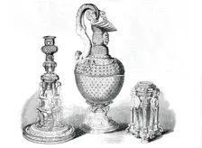 Ware of Henry II. of France - Candlestick, Ewer, Salt-Cellar, 1850. Creator: Unknown