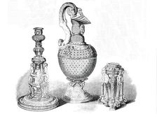 Ware of Henry II. of France - Candlestick, Ewer, Salt-Cellar, 1850. Creator: Unknown