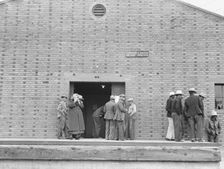 Warehouse, used as distributing office for FSA..., Bakersfield, California, 1938. Creator: Dorothea Lange