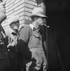 Warehouse used as distributing office for FSA relief grants, Bakersfield, CA, 1938. Creator: Dorothea Lange