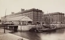 Warehouse, Waterloo Docks, Liverpool, between 1870 and 1880. Creator: Francis Frith